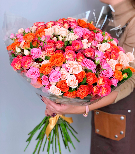 Кустовые розы микс